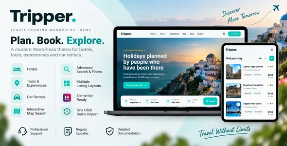 Tripper Travel & Tour Booking WordPress Theme