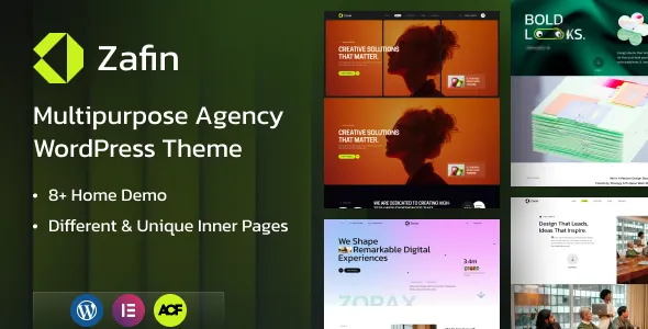 Zafin - Multipurpose Agency Business & Creative Portfolio WordPress Theme