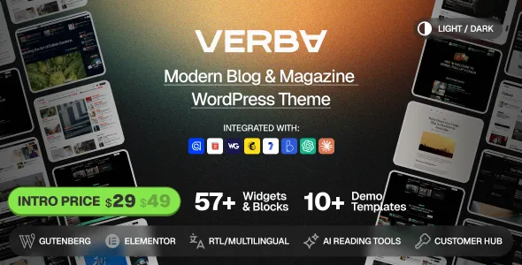 Verba - Modern Blog & Magazine WordPress Theme